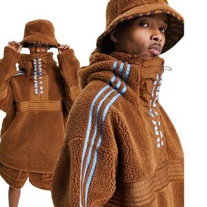 Adidas x Ivy Park 1/2 Zip Branded Oversized Teddy Jacket (All Gender), Size XS